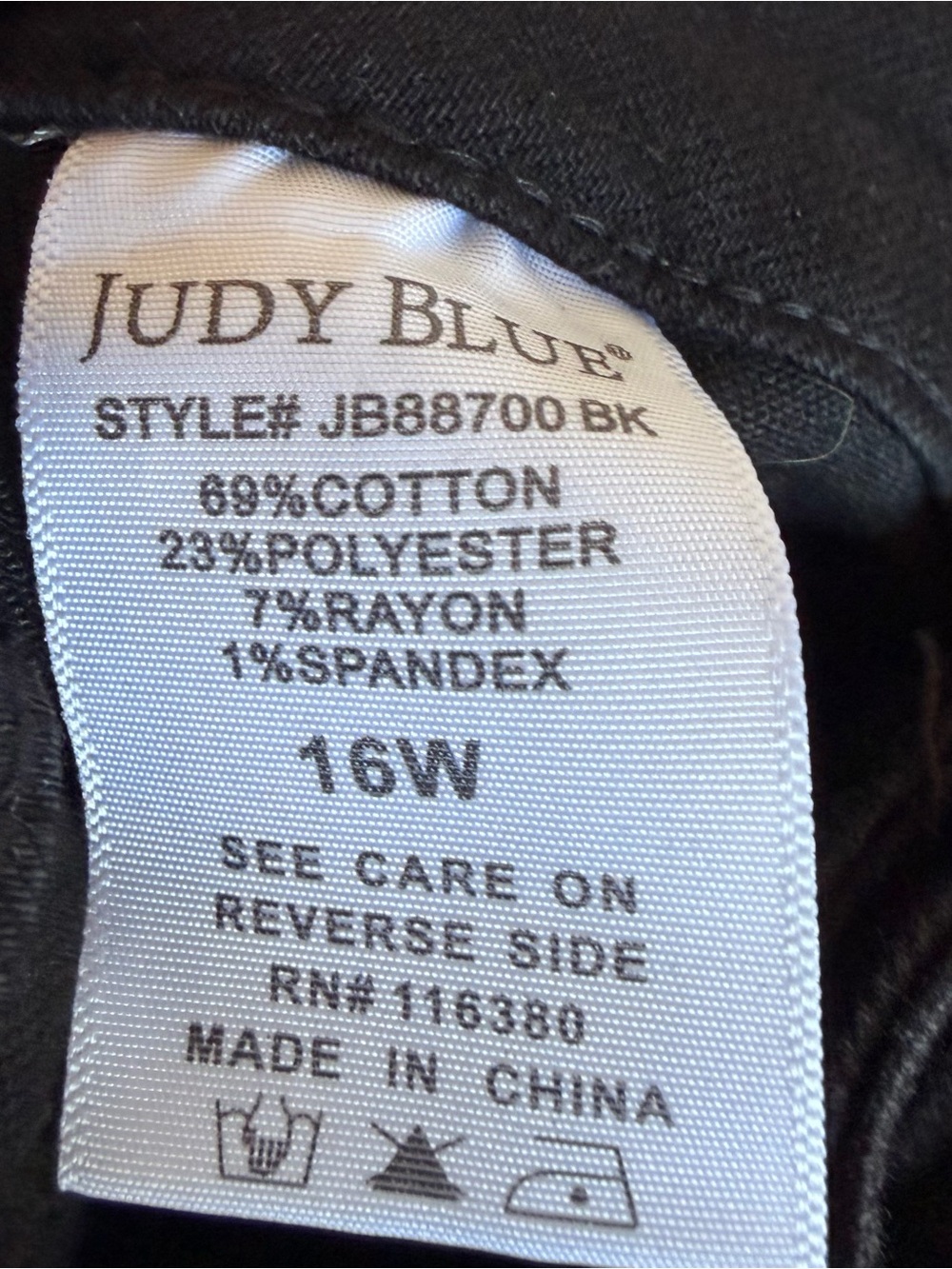 Judy Blue Black High Waist Stretch Joggers Size 16W Very GUC - Picture 7 of 7